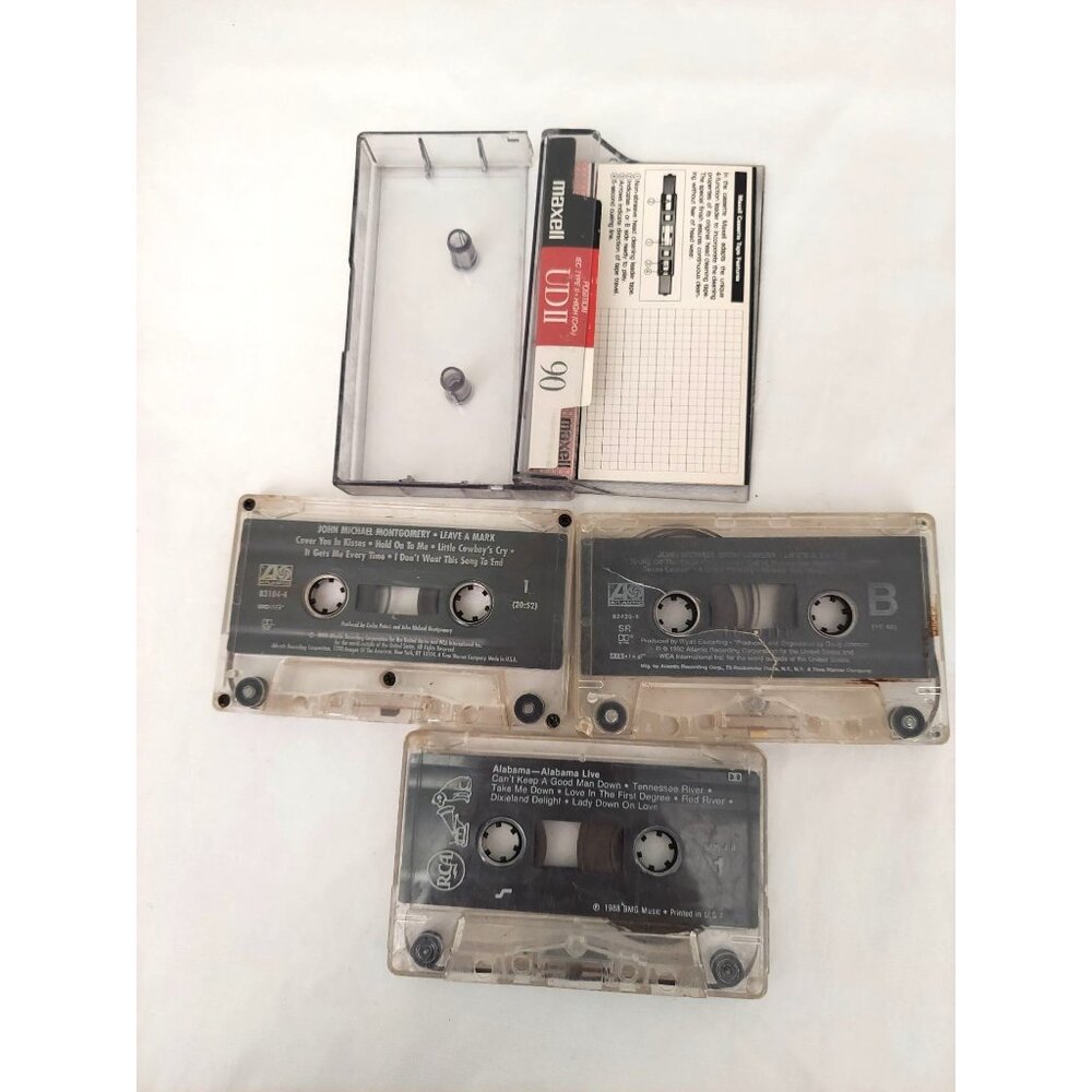 Alabama - Alabama Live & 2 John Michael Montgomery Cassette Tapes Country Lot